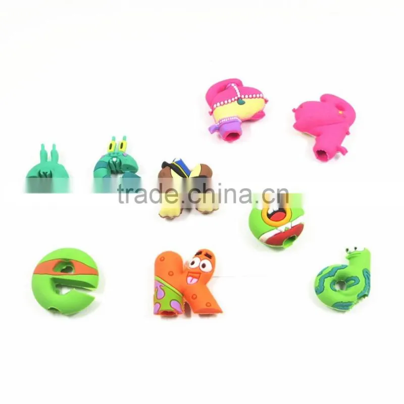 Yiwu Manre soft PVC/ silicone custom cartoon pen topper cute 3d pencil topper