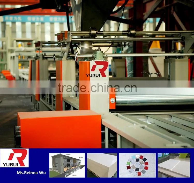 2016 hpl laminate mgo board melamine coated mgo board making machine production line