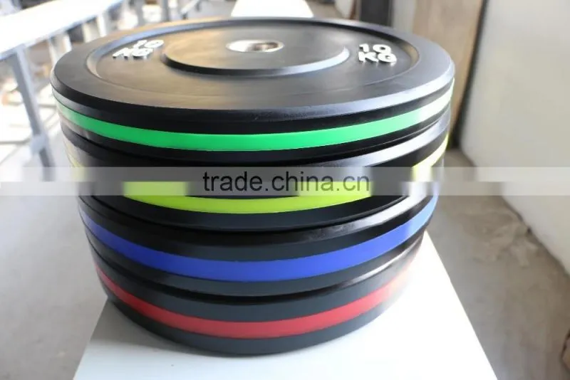 Colour Crossfit Weighlifting Rubber Bumper Plate 5KG 10KG 15KG 20KG 25KG