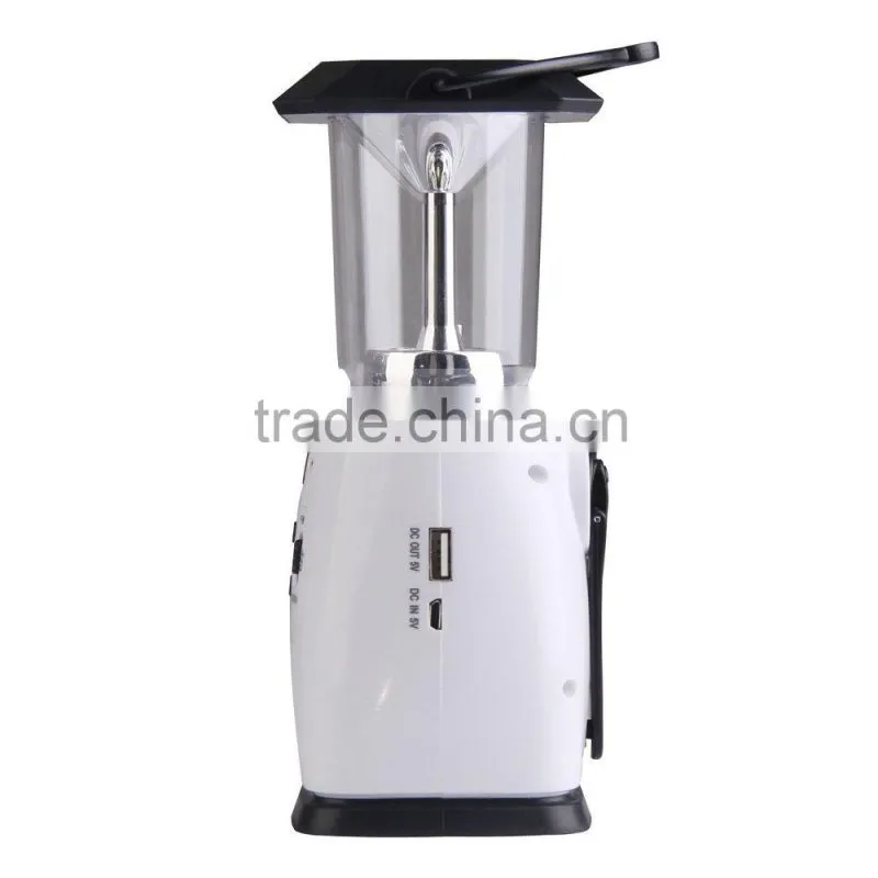 super bright white led camping solar lantern radio