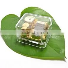 Transparent keychain romantic Wedding Favor Small Merry Christmas Gift Music Box