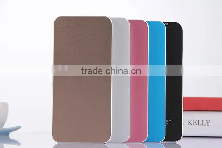 ultra thin aluminium alloy power bank 6000mah smartphone shape