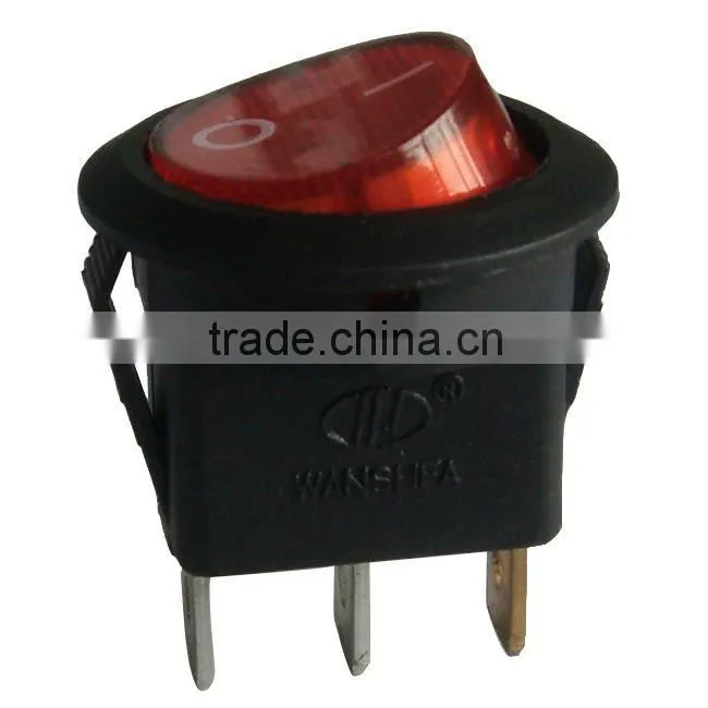illuminated miniature round rocker switch KCD16-101N