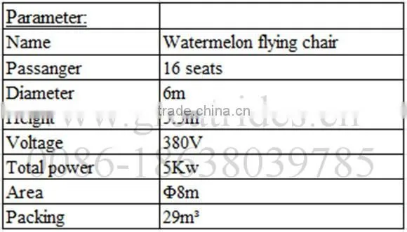 Theme park flying game rides fruit flying chair park rides for sale
