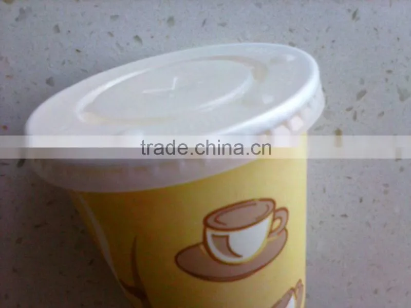 food grade single wall 9 oz paper cup with lid