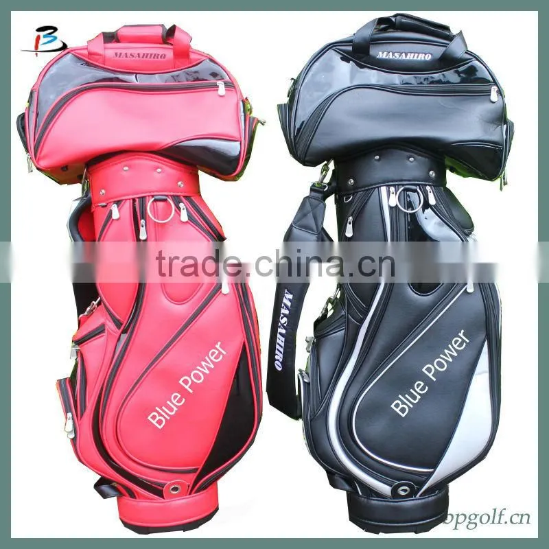 High quality pu leather golf boston bag set