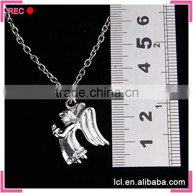 Meaningful pendant angel necklace, angle shaped new model necklace chain