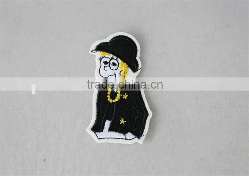 funny design jeans patches custom patch sew on patches custom embroidery patch for school uniform