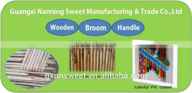 Natural wood handle broomstick