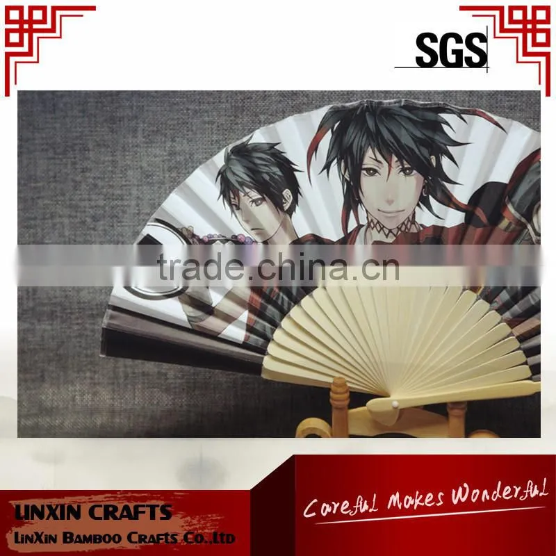 Hot Sales Anime Japanese bamboo Fan by customized