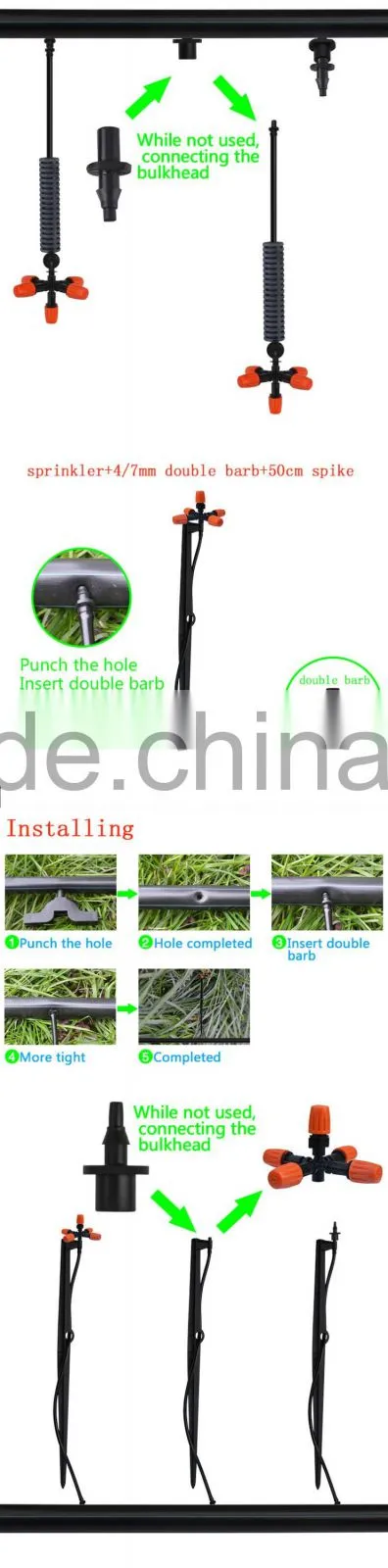 5 way atomizer mist sprinkler,water sprinkler,quality assurance