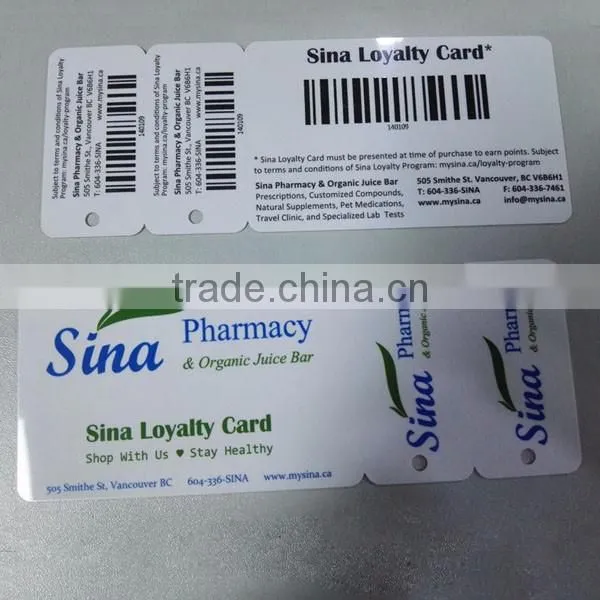 member rewards plastic pvc key tag combo cards