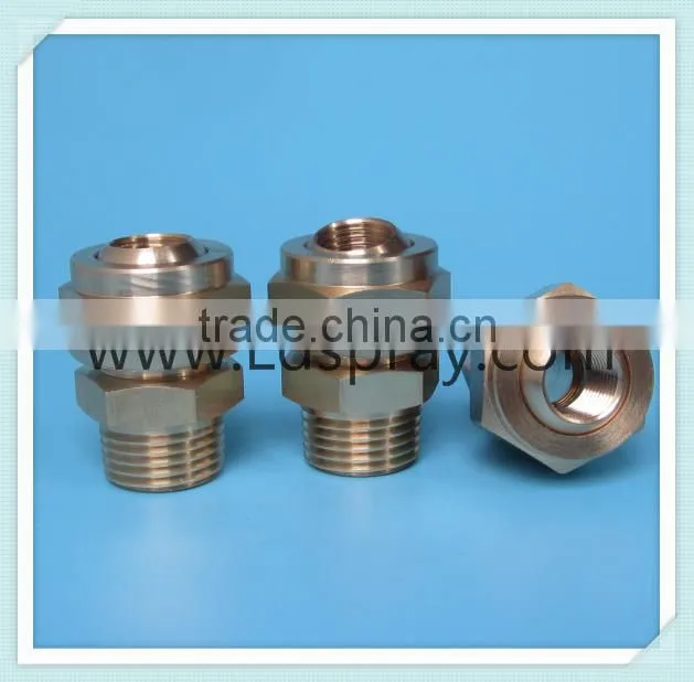 1/4 X 1/4 SS Stainless steel adjustable ball connect joint swivel with nozzles