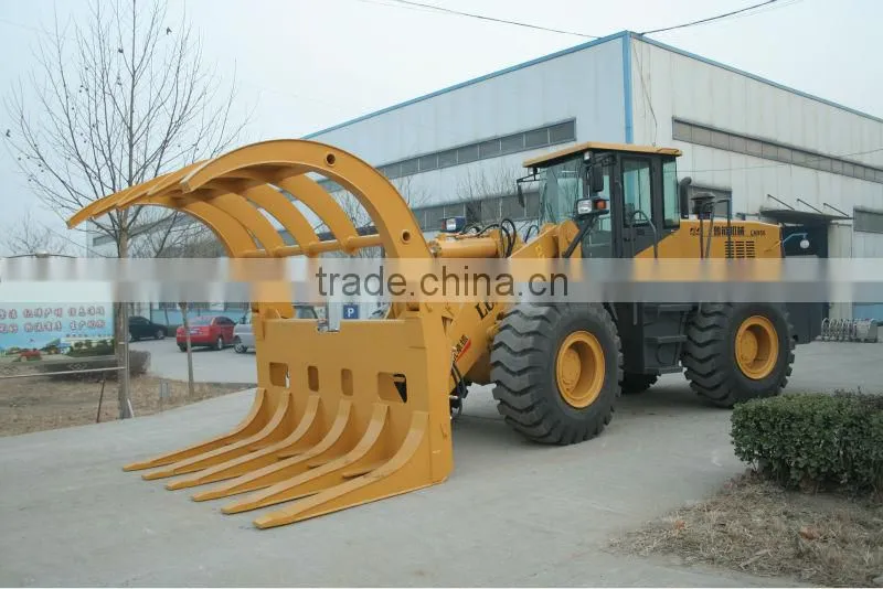 ZL50 wheel loader with grass grasper /clamp