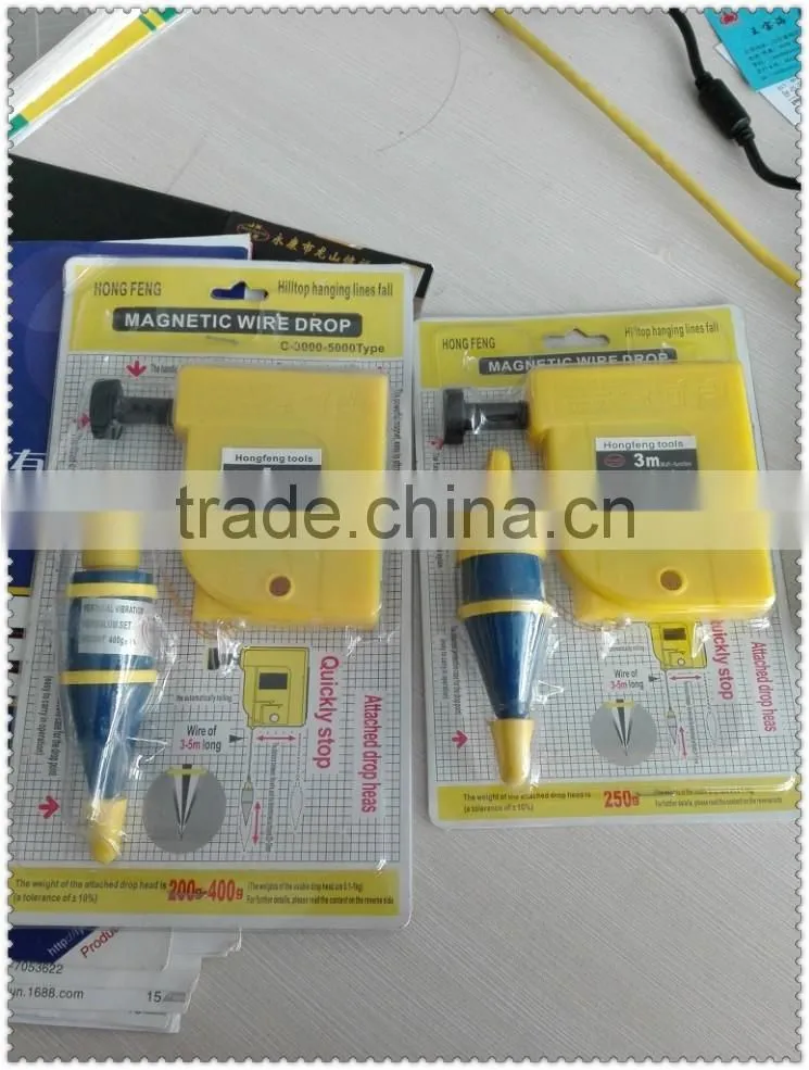 3m yellow plastic box magnetic plumb bob with chromed bob