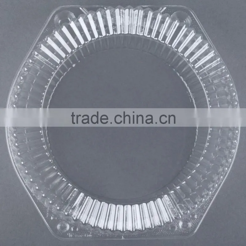 OEM round hinged clamshell cheesecake containers