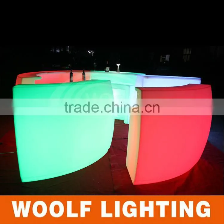 Bar KTV Used Rechargeable Waterproof RGB Glowing LED Light Bar Table