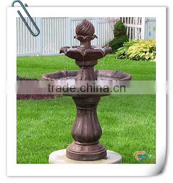 Polyresin Two Tiered Water Outdoor Fountain