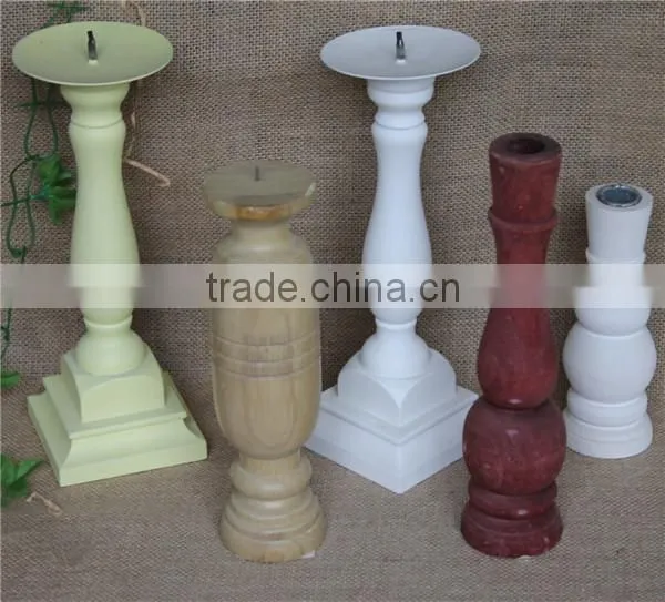 2015 new arrive pentagram shaped decorative art wooden 2 candle holders