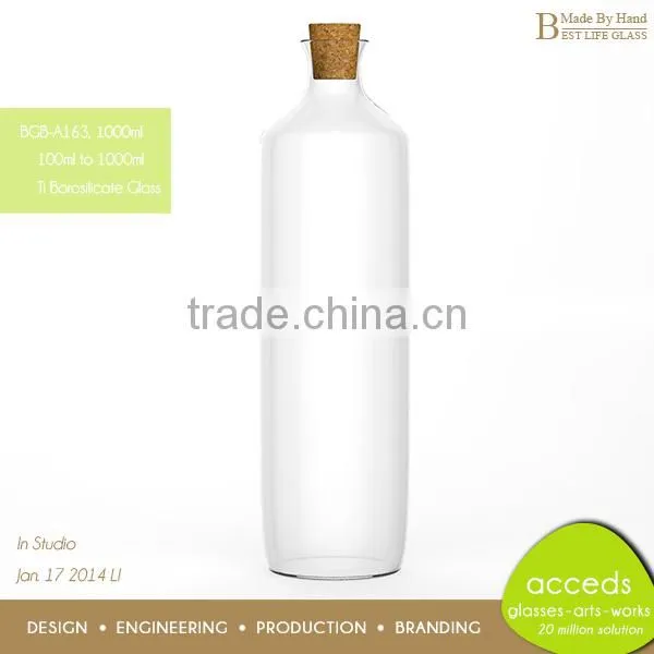 Good Quality Mouthblown 1000ml Glass Milk Bottle