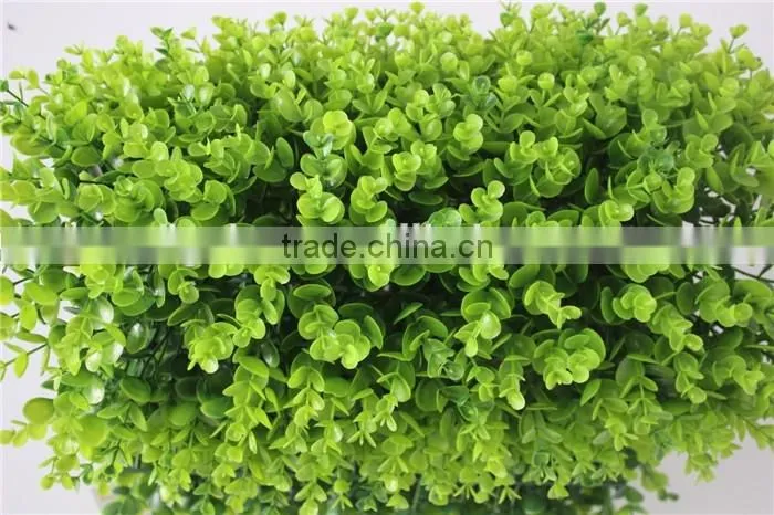 highly ornamental artificial green hedge for wall decor