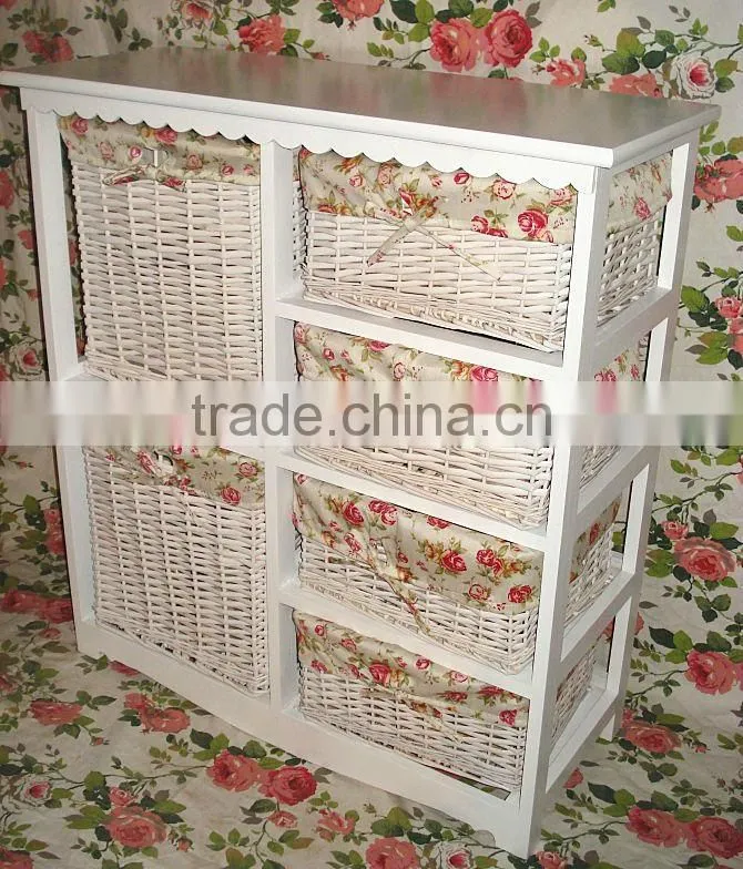 wicker drawer cabinet