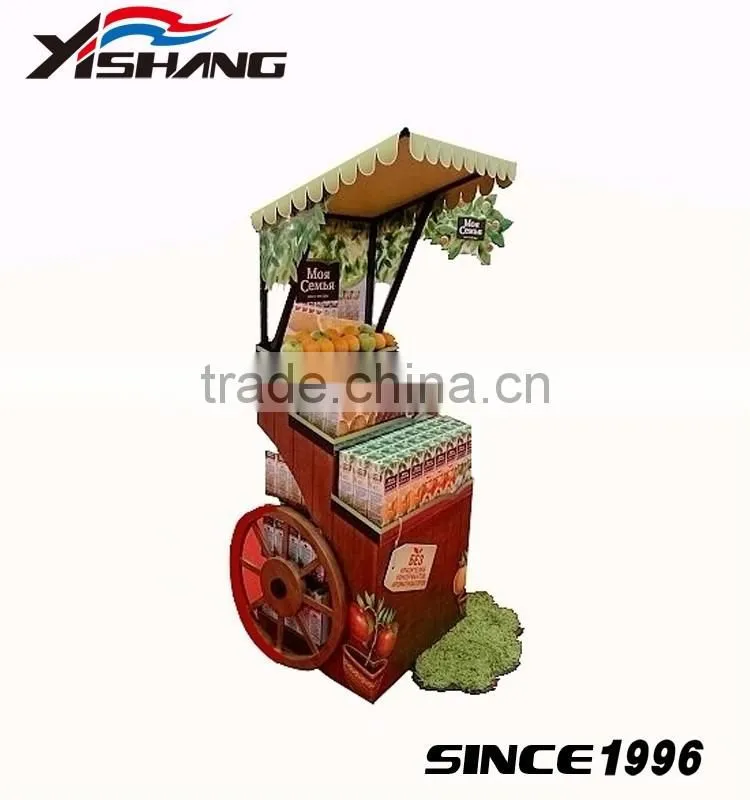 Supermarket branding cardboard dried fruit display stand