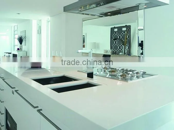 White quartz stone kitchen countertop from China