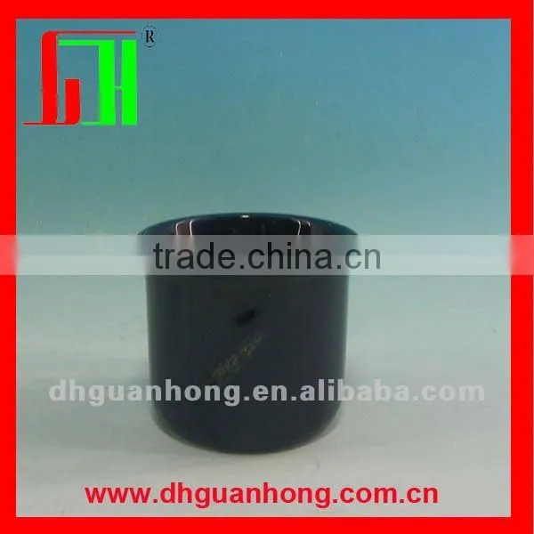 blue round enamel garden pot