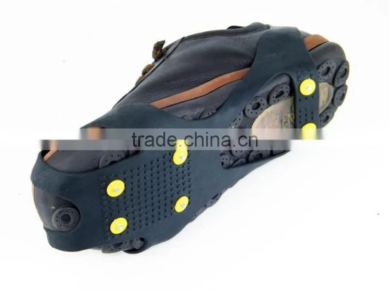 Safety shoes with ice and snow grips