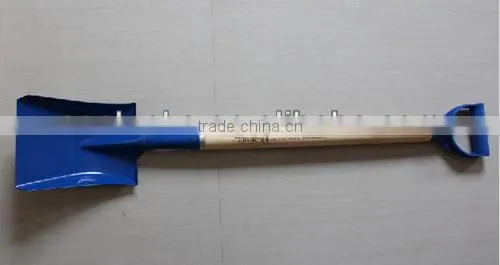 T handle hardwood plastic round shovel