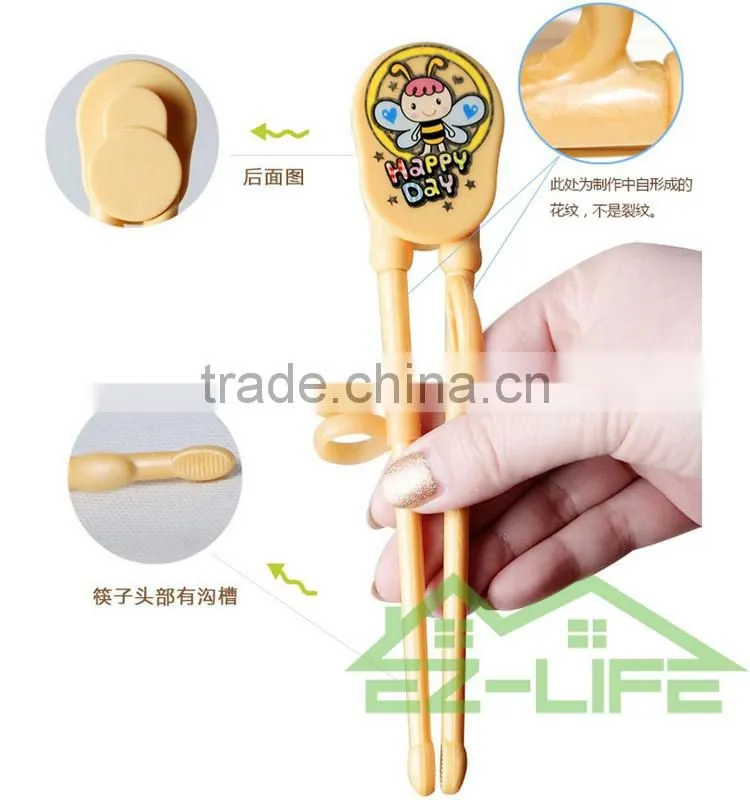 ECO PLA plastic training chopstick spoon and fork baby flatware set