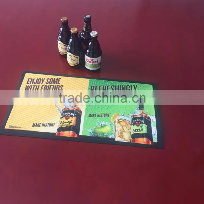 Promotional rubber non woven fabric bar mat