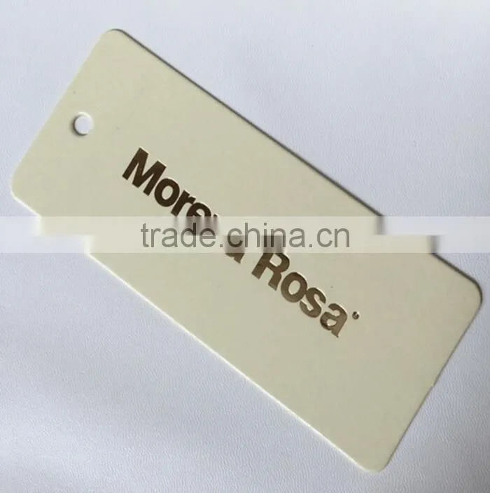 high quality gold logo jeans hang tag