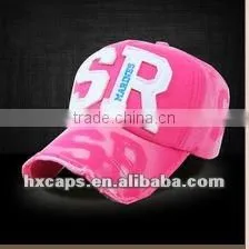 100% cotton custom velco baseball caps