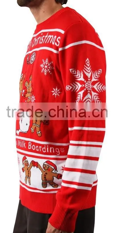 Allover jacquard ladies clothing lighted christmas sweater