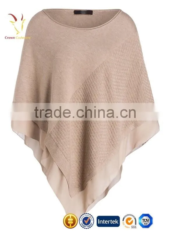 Fashion Women Knit Cashmere Sweater Poncho Wraps