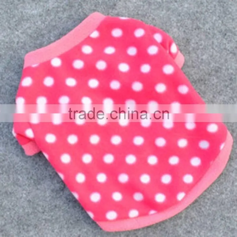 dot full print Pet Puppy Summer Shirt Pet Clothes T Shirt