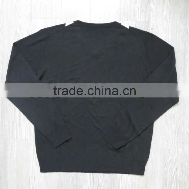 Intarsia jacquard knitting pullover casual men knitted sweater men