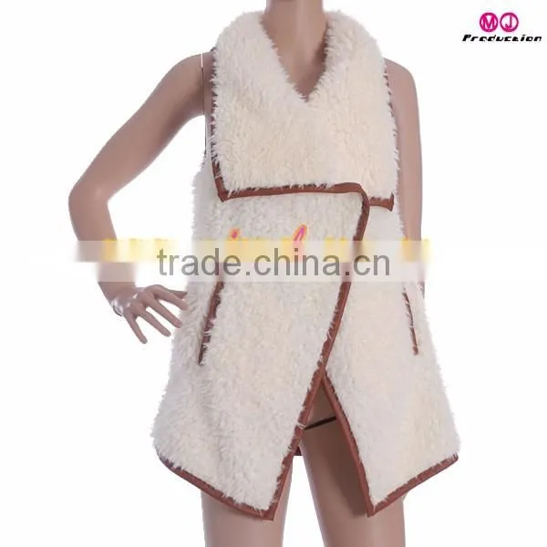 Factory furry reversible women vest