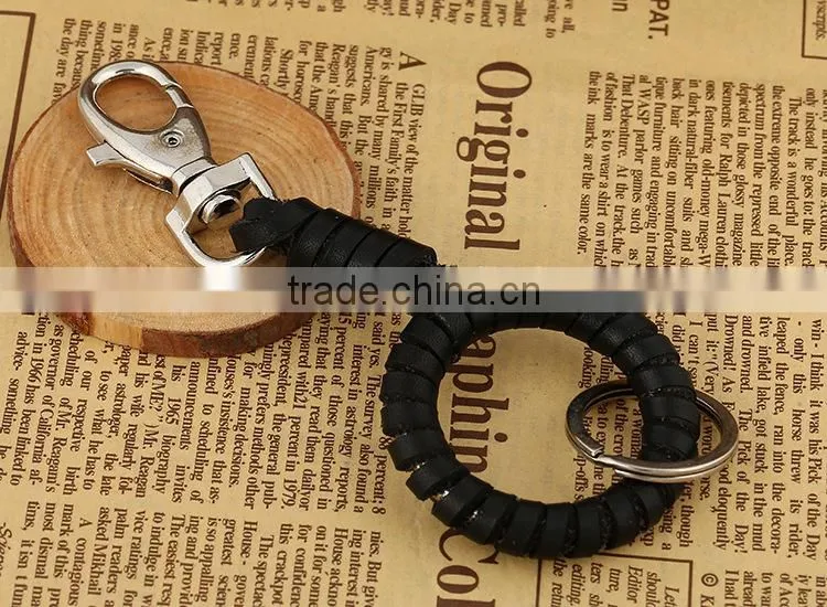 Punk Men PU Leather Keyring Keychain Key Ring Chain Keyfob,Llavero