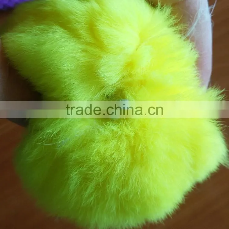 SJ748-01 8CM Colorful Rex Rabbit Fur Ball Wholesale Fur Pom pom