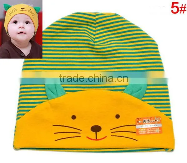 cute cartoon cat 100%cotton baby children hat