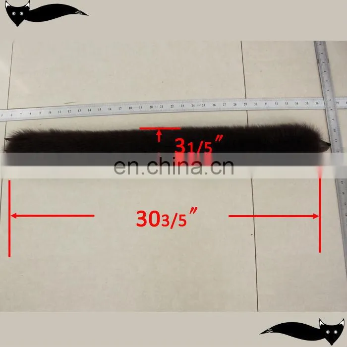 Genuine chocolate torte 75cm fox fur real fur trim