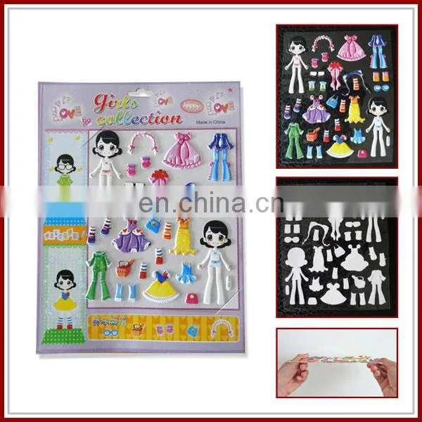 PVC puffy window stickers for kids