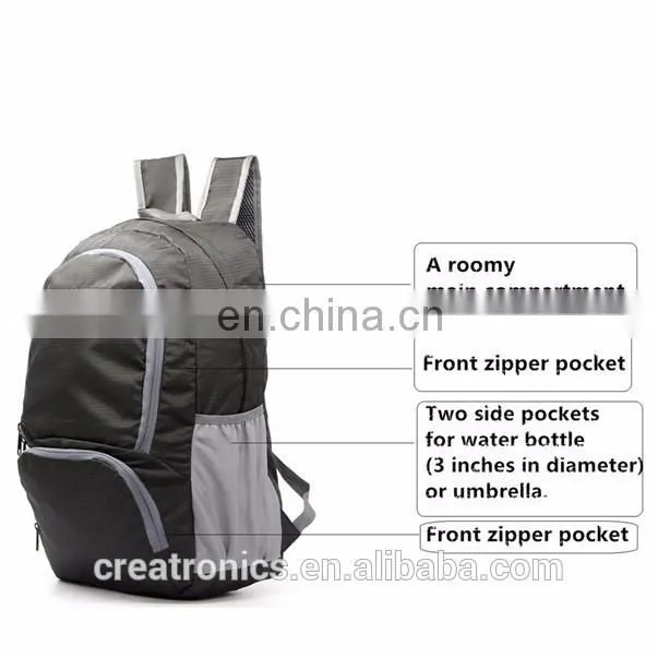Best Packable Handy Lightweight Outdoor For Travel Resistant Camping Backpacking Packs Black Light Travel Massage Backpack