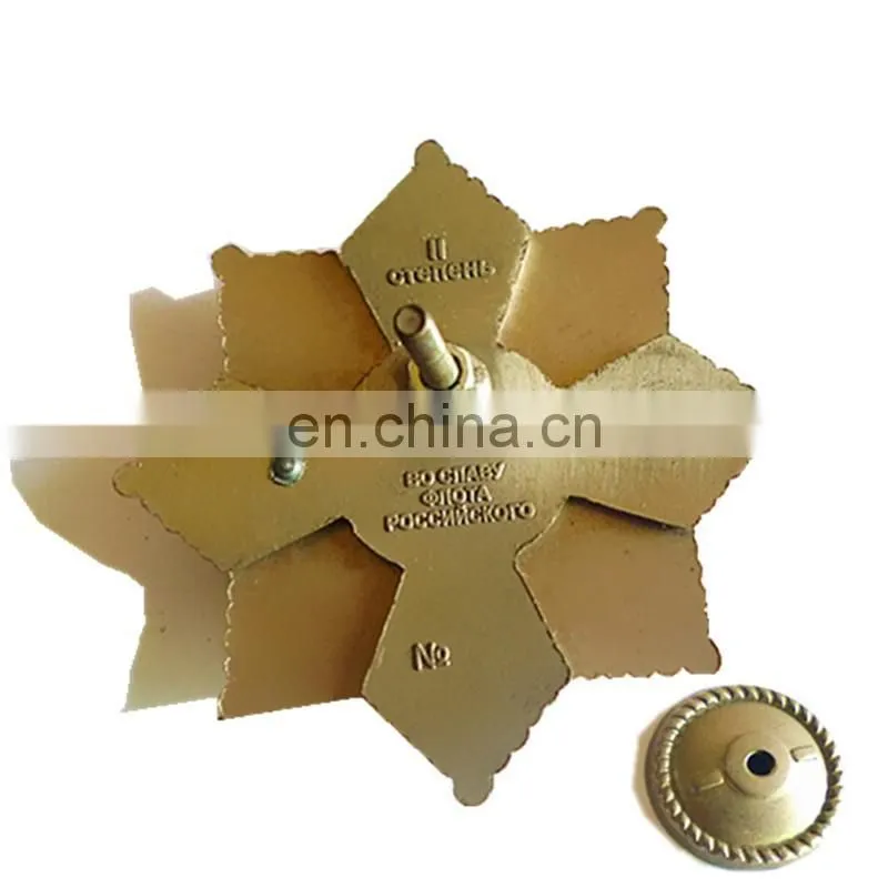 2017 popular custom star shape metal badge lapel
