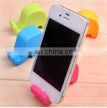 Colorful Cute Mini Elephant Soft Silicone Cell Phone Holder for Phone Stand