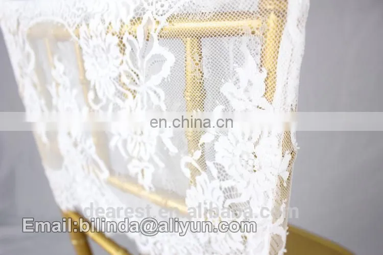 lace chair cap, Chiavari chair sash,black and white wedding chair decoration