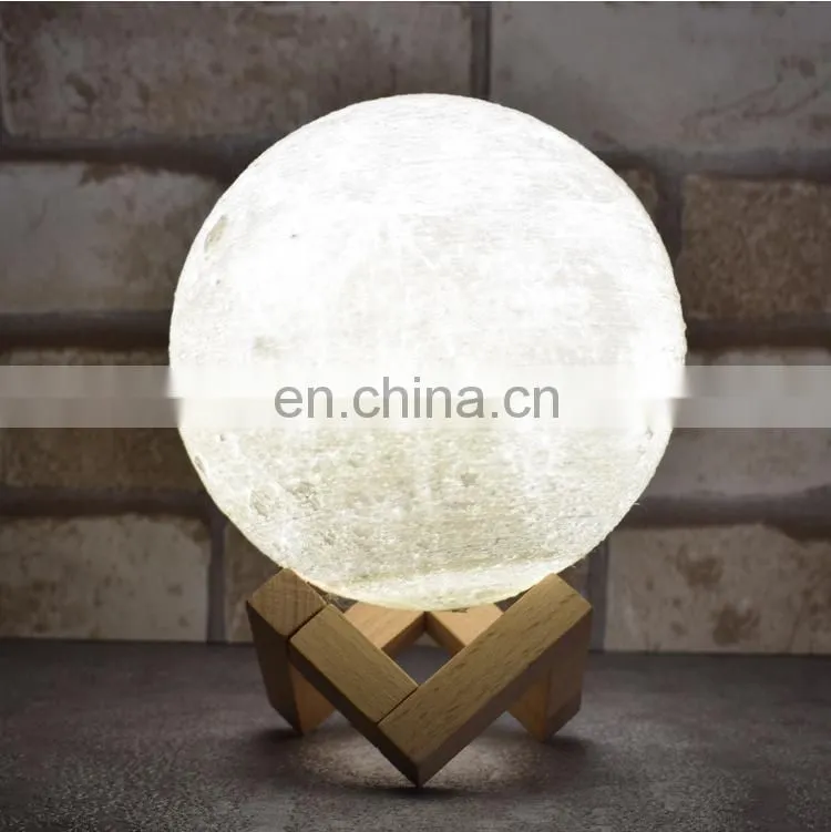 3D printing moon light Creative gift moon light USB charging bedside LED night light